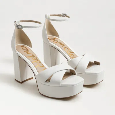 Sam Edelman Jullian Platform Heel Bright White Leather