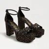 Sam Edelman Jullian Platform Heel Brown Multi Fabric