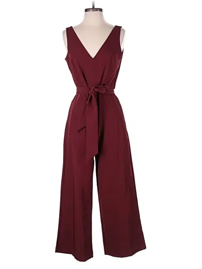 Pre-owned Sam Edelman Jumpsuit In Burgundy