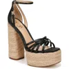 Sam Edelman Kade Ankle Strap Espadrille Platform Sandal In Black