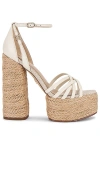 Sam Edelman Kade Ankle Strap Espadrille Platform Sandal In 摩登象牙白