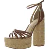 Sam Edelman Kade Womens Criss-cross Leather Platform Heels