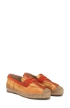 Sam Edelman Kai 2 Espadrille Flat Loafer Marigold Multi Suede In Marigold Multi