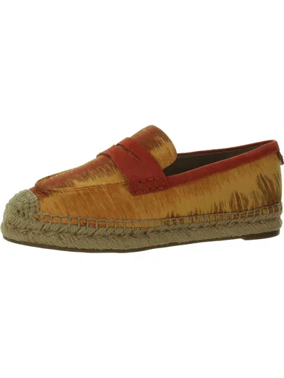 Sam Edelman Kai 2 Womens Leather Slip-on Loafers In Orange