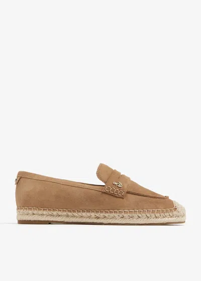 Sam Edelman Kai Espadrille I5162l2 Flat Women's 11 Brown Leather Loafer Zpo3231