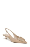Sam Edelman Kaitlyn Slingback Pointed Toe Kitten Heel Pump In Sand