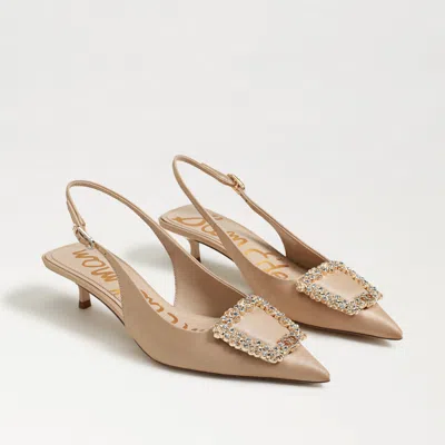 Sam Edelman Kaitlyn Slingback Pump Ecru Silk In Beige