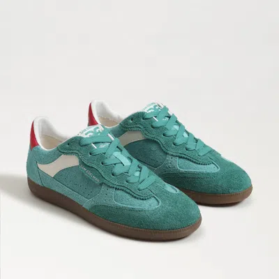 Sam Edelman Kallen Sneaker Marine Green Leather In Multi