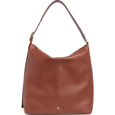 Sam Edelman Kara Medium Buckle Hobo Bag In Brandy
