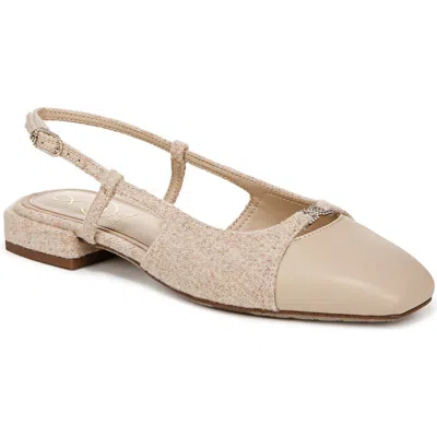 Sam Edelman Kara Slingback Flat In Beechwood/ Oat