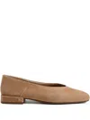Sam Edelman Kasey Square-toe Suede Ballet Flats In Brown