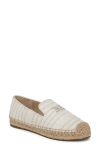 Sam Edelman Kathleen Espadrille Flat In White Natural Canvas