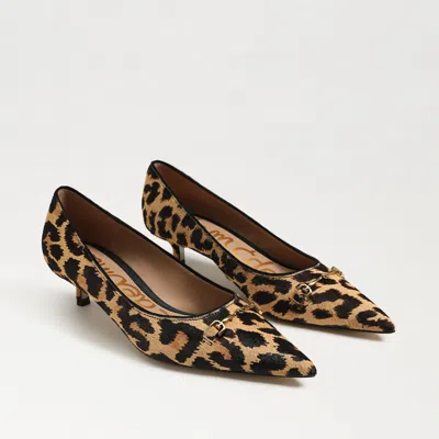 Sam Edelman Kaya Pointed Toe Kitten Heel Cyprus Tan Multi Brahma In Brown