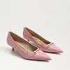 Sam Edelman Kaya Pointed Toe Kitten Heel Lolita Pink Leather