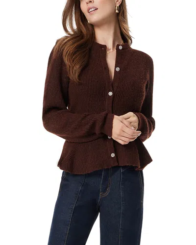 Sam Edelman Keegan Button Front Cardigan In Bitter Chocolate