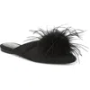 Sam Edelman Khai Feather Mule In Black