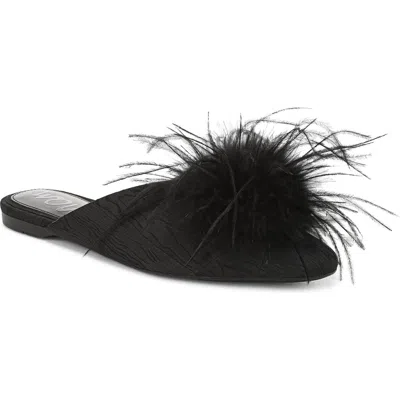 Sam Edelman Khai Feather Mule In Black
