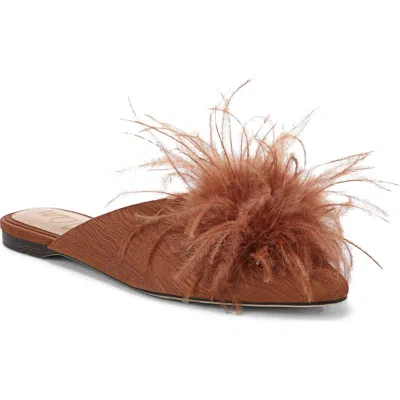 Sam Edelman Khai Feather Mule In Brown