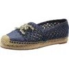 Sam Edelman Khiara Womens Woven Flatform Espadrilles In Blue