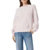 Sam Edelman Khloe Boxy Crewneck Pullover Sweater In Ivory Multi