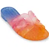 Sam Edelman Kids' Bay Jelly Slide Sandal In Blue/pink/orange