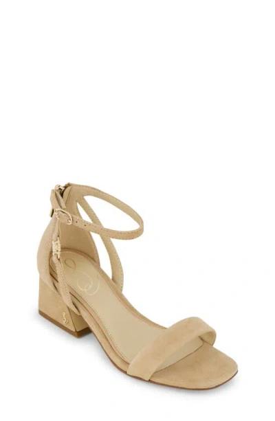 Sam Edelman Kids' Little And Big Girls Delaney Dezi Ankle Strap Dress Heel In Beige