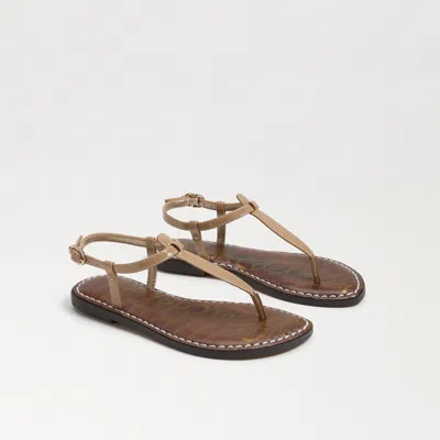 Sam Edelman Gigi Kids Thong Sandal Almond Patent In Beige