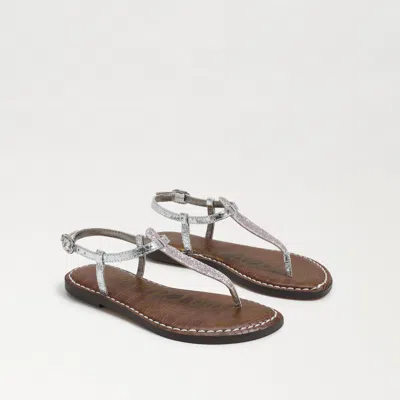 Sam Edelman Kids' Gigi Thong Sandal Lilac/silver Glitter In Purple