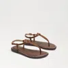 Sam Edelman Gigi Kids Thong Sandal Saddle Leather In Brown
