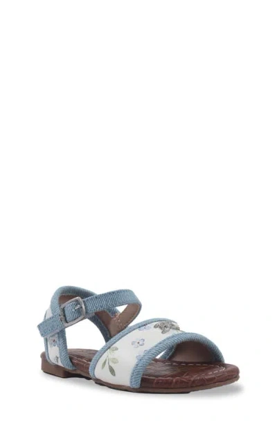 Sam Edelman Kids' Kara Ankle Strap Sandal In White Multi