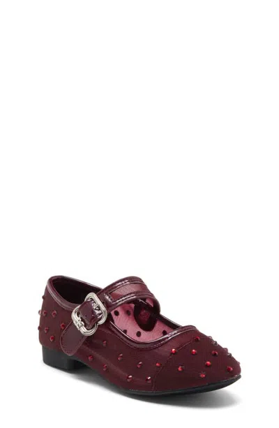 Sam Edelman Kids' Maeve Shine Mary Jane Flat In Brown