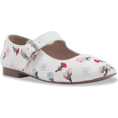 Sam Edelman Kids' Michaela Embroidered Mary Jane Flat In Pink