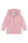 Sam Edelman Kids' Onion Quilt Stadium Jacket In Pink