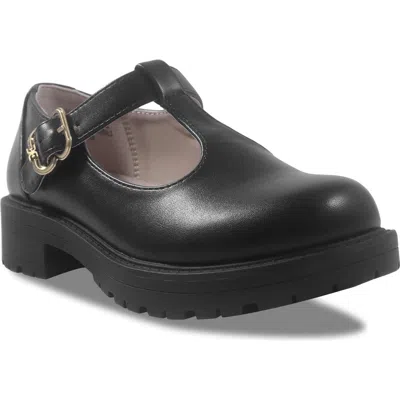 Sam Edelman Kids' Taelor T-strap Faux Leather Mary Jane In Black