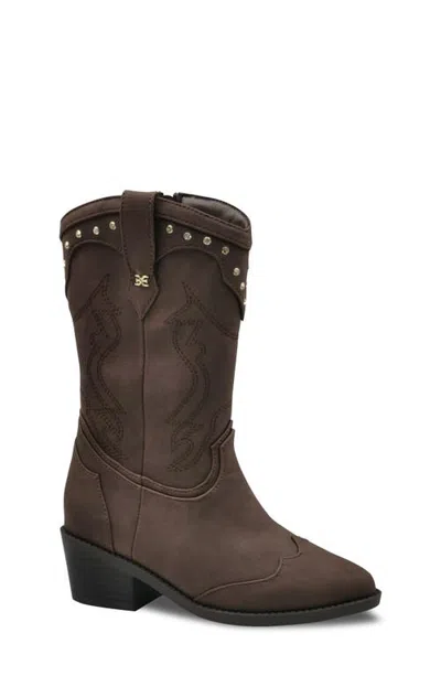 Sam Edelman Kids' Westerly Rise Cowboy Boot In Brown