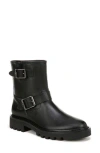 Sam Edelman Kinsley J2563l1001 Woblack Leather Motorcycle Boots Rhs5547 In Black