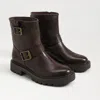 Sam Edelman Kinsley Motorcycle Boot Warm Cocoa Brown Leather In Brown