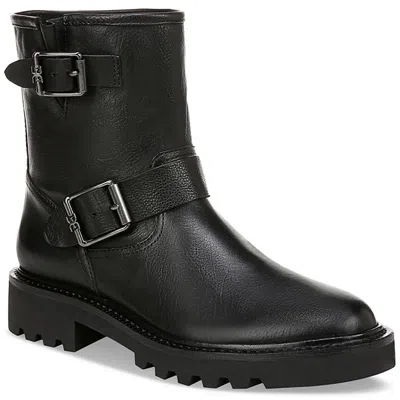 Sam Edelman Kinsley Womens Leather Pull On Ankle Boots In Black