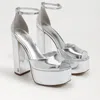 Sam Edelman Kori Platform Heel Soft Silver In Silver