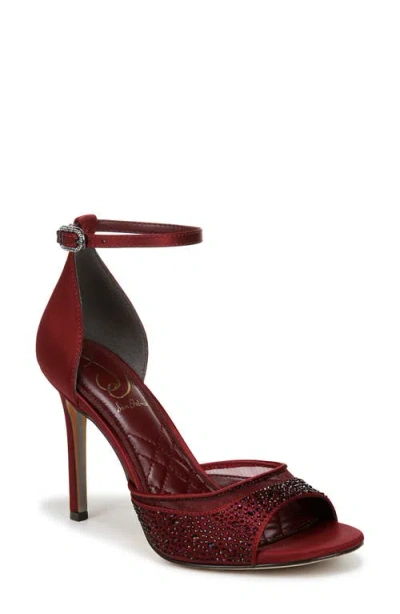 Sam Edelman Krissa Ankle Strap Sandal In French Burgundy