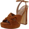 Sam Edelman Kristen Womens Knot-front Platform Sandals In Animal Print