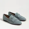 Sam Edelman Lacy Bit Loafer Coastal Blue Suede In Blue