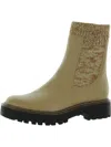 Shop Sam Edelman Laguna Knit Womens Leather Round Toe Chelsea Boots In Silver