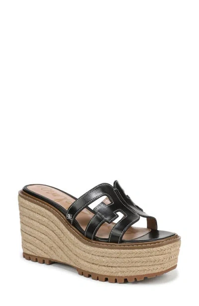 Sam Edelman Laine Platform Wedge Sandal In Black