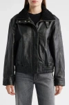 Sam Edelman Lambskin Leather Jacket In Black