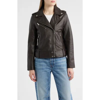 Sam Edelman Lambskin Moto Jacket In Black