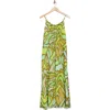 Sam Edelman Rose Landscape Midi Dress In Green Multi