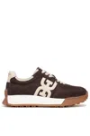 Sam Edelman Logo-embossed Sneakers In Brown