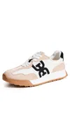 Sam Edelman Langley Sneakers In White/tan/black