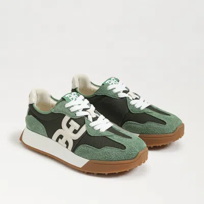 Sam Edelman Langley Lace Up Sneaker Fern Green Suede
